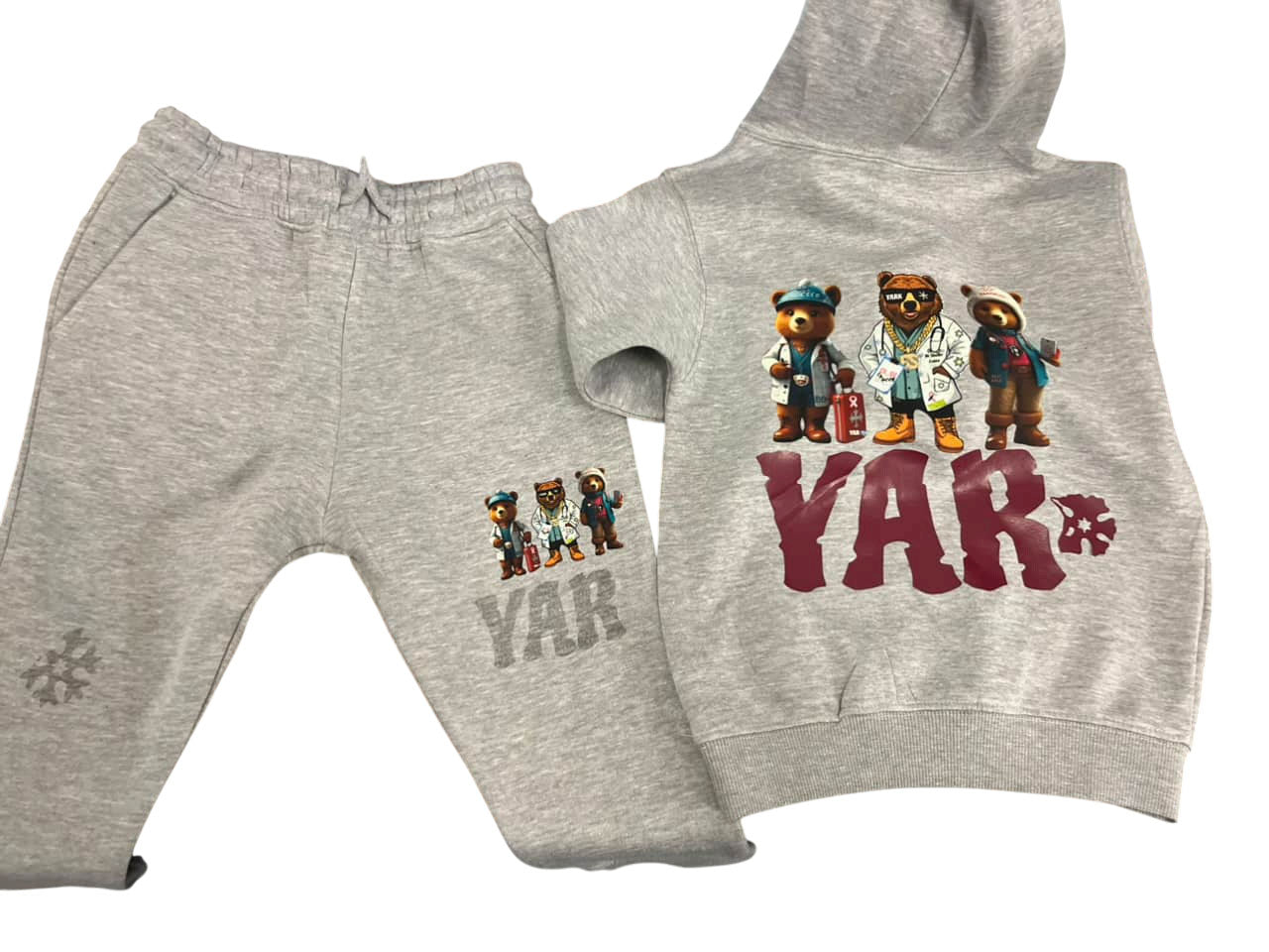 $CANCERSUCKS SWEATSUITS GREY KIDS